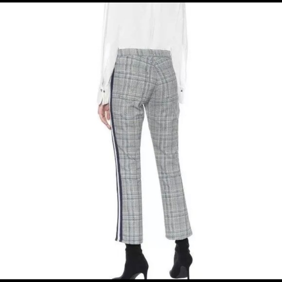 New Mother Insider Ankle Plaid Pants Stripe Jeans - Picture 3 of 10